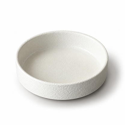 White Matte Ceramic Deep Plate