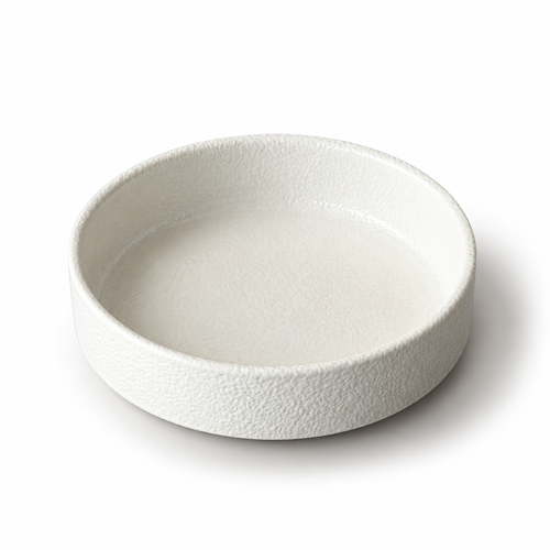 White Matte Ceramic Deep Plate