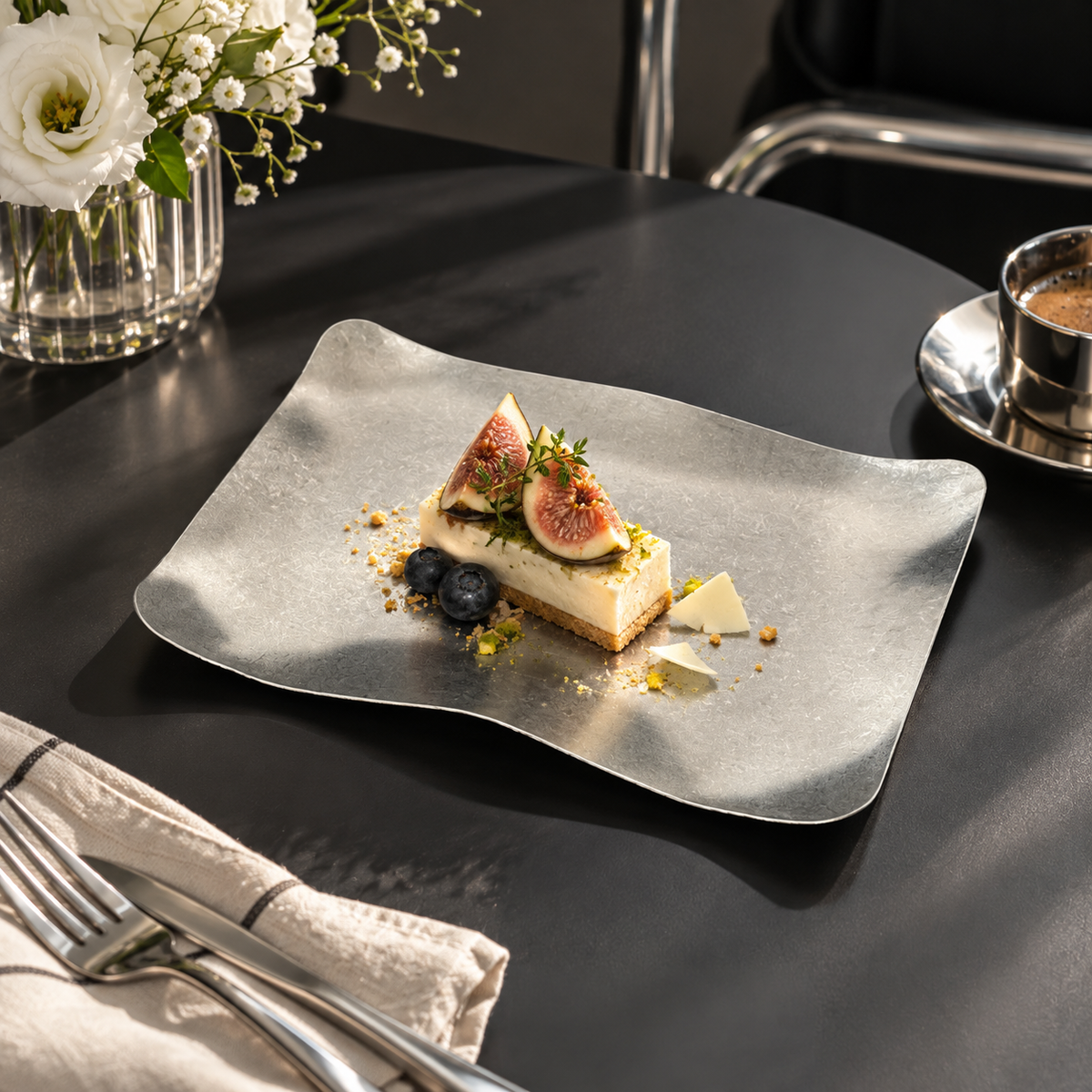 Stainless Steel Wavy Serving Tray