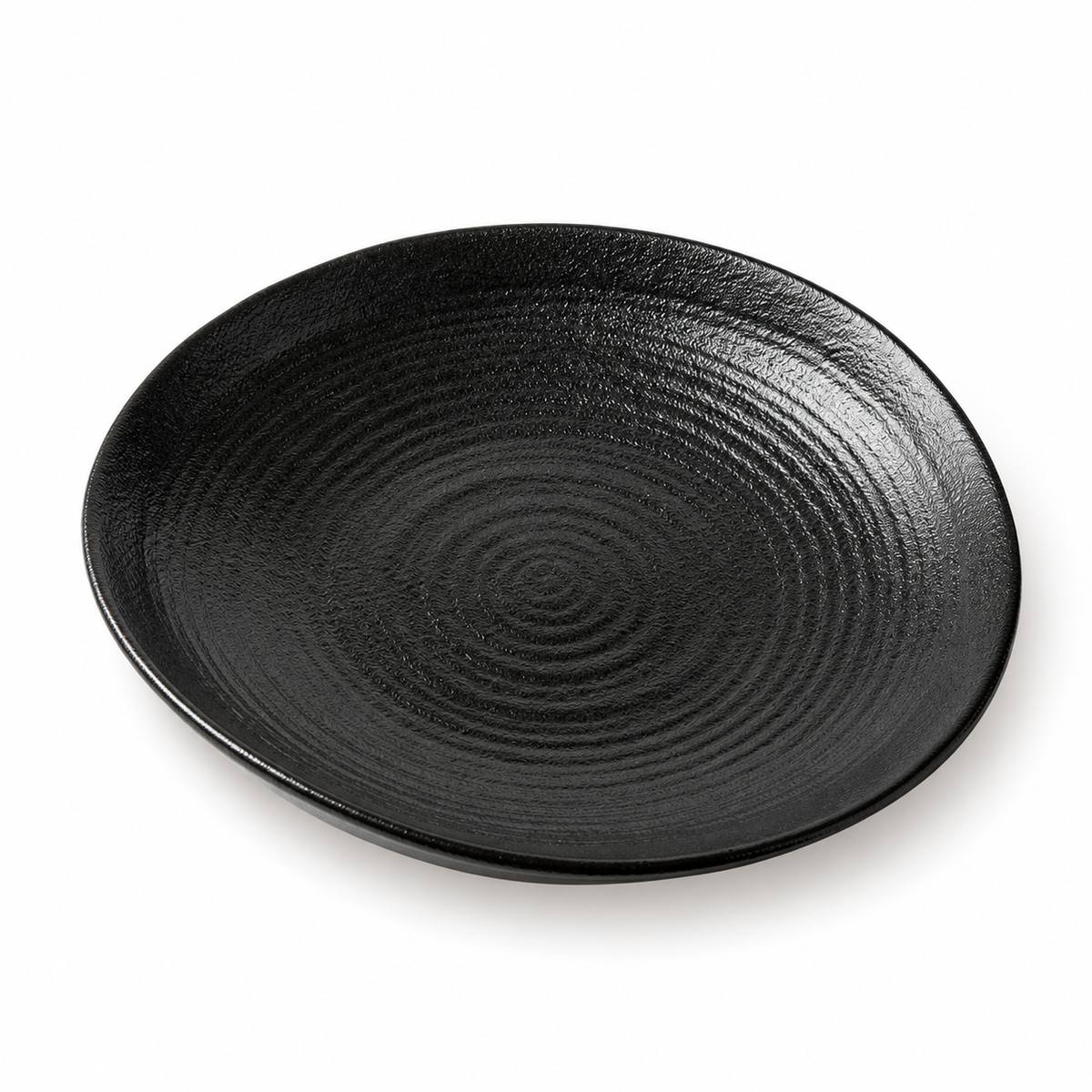 Black Textured Ceramic Plate